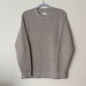 Taylor Stitch Sidecountry Crewneck Sweater in Heather Fog Sz S